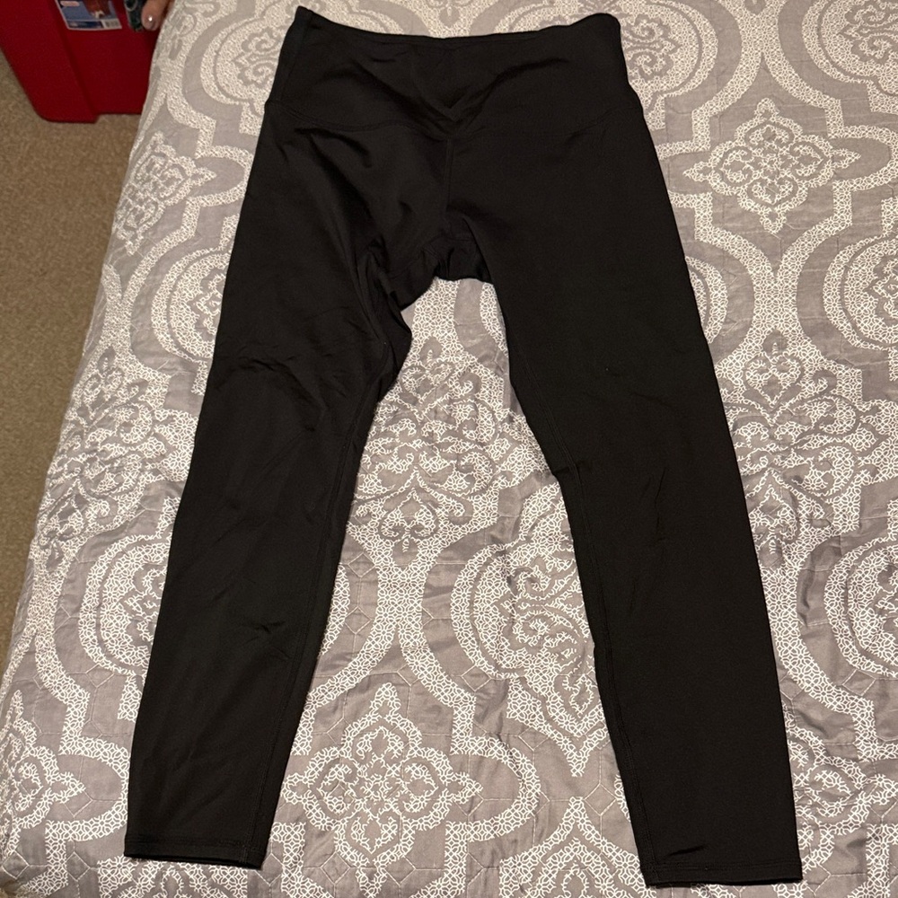 Girls' Black High-Rise Performance Leggings